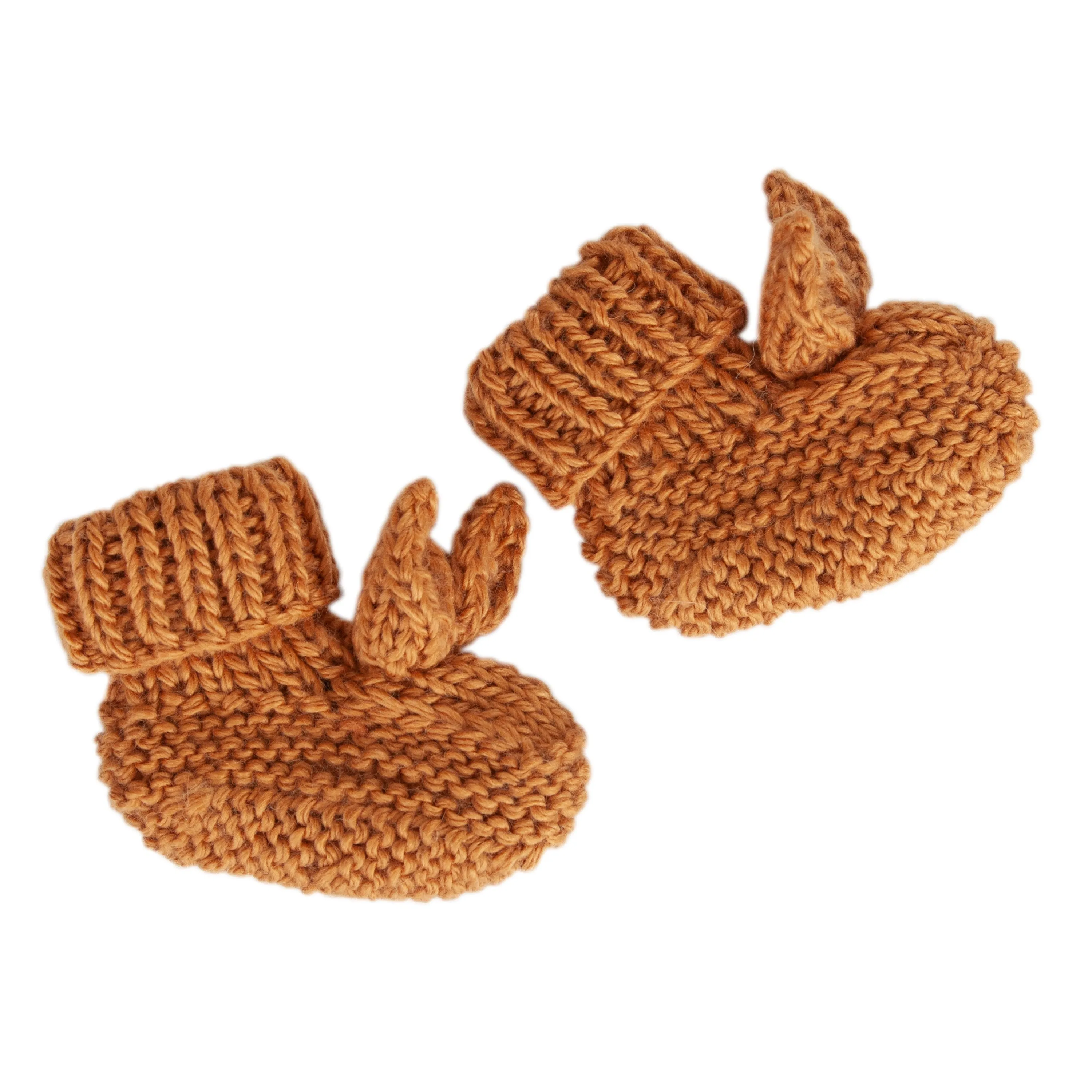 Acorn Cottontail Booties - Caramel