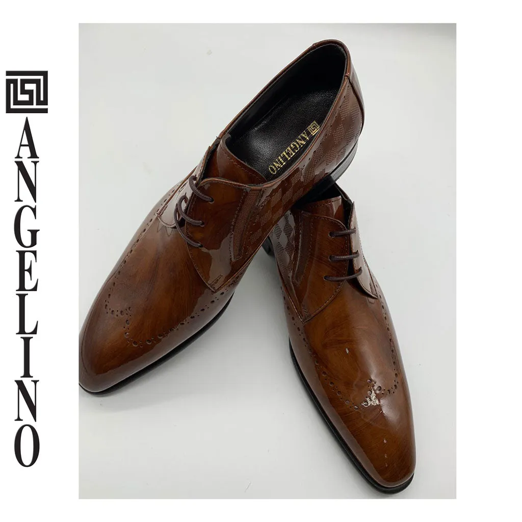 Angelino Patent Formal Shoe-Tobacco