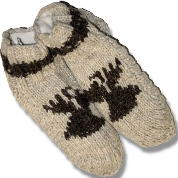 Booties for Men and Women. 100% Wool with fleece lining. Handmade in Nepal.