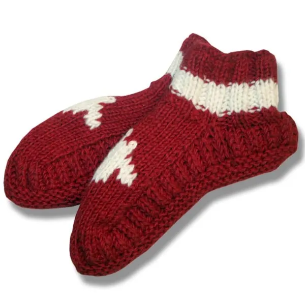 Booties for Men and Women. 100% Wool with fleece lining. Handmade in Nepal.