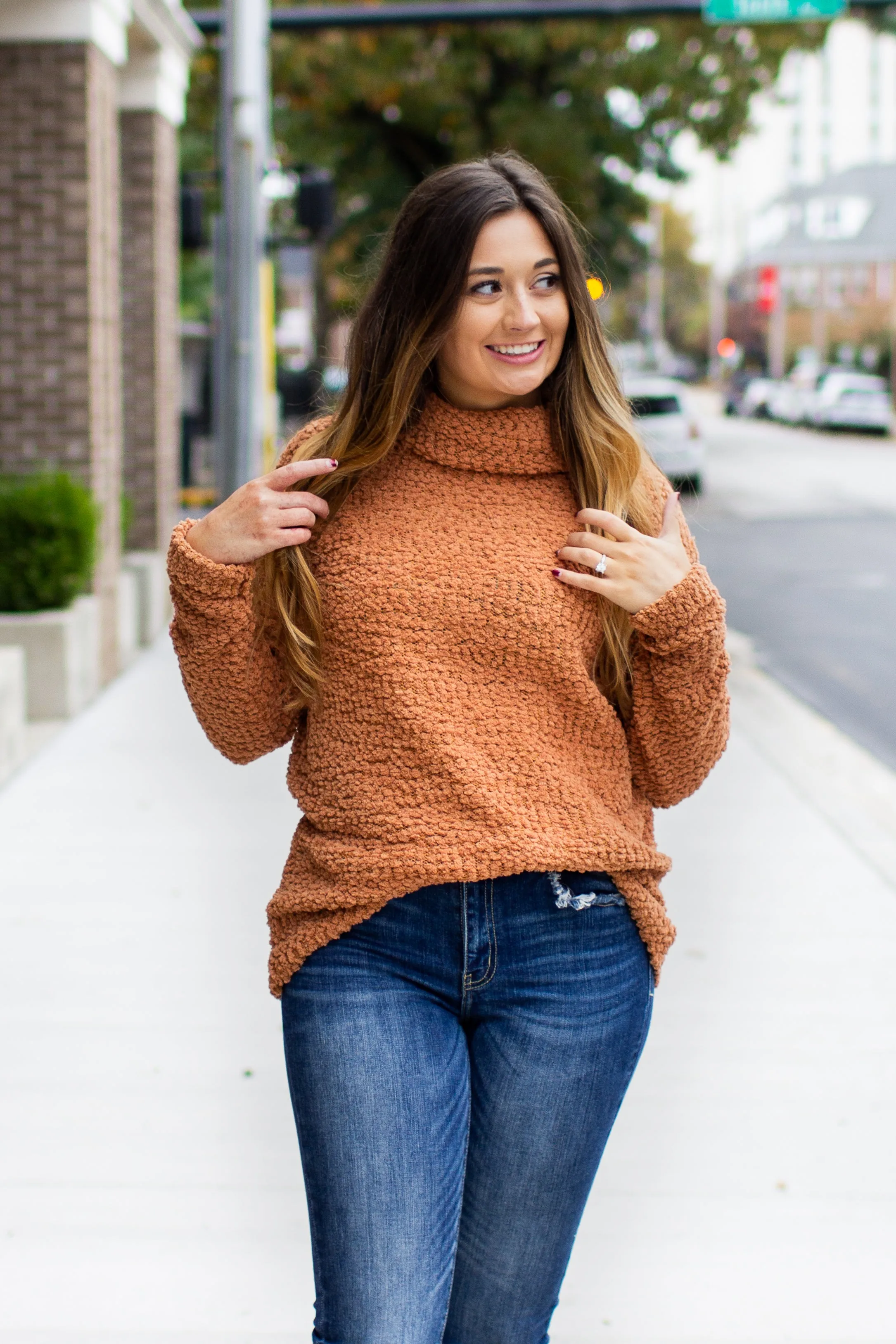 Cozy Little Thing Popcorn Sweater Clay