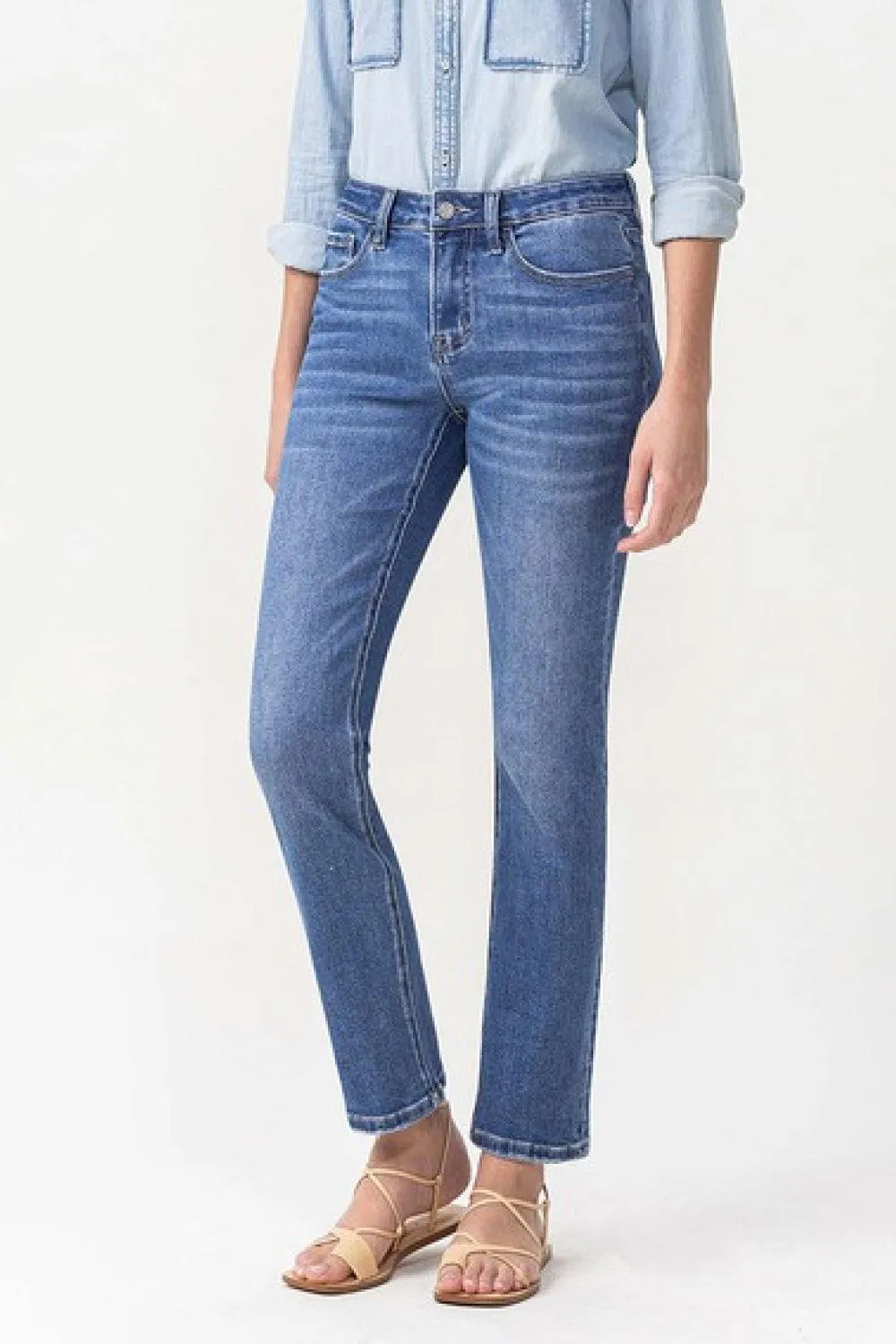 Full Size Slim Ankle Straight Jeans