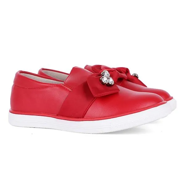 GIRLS SLIP ON SHOES - RED