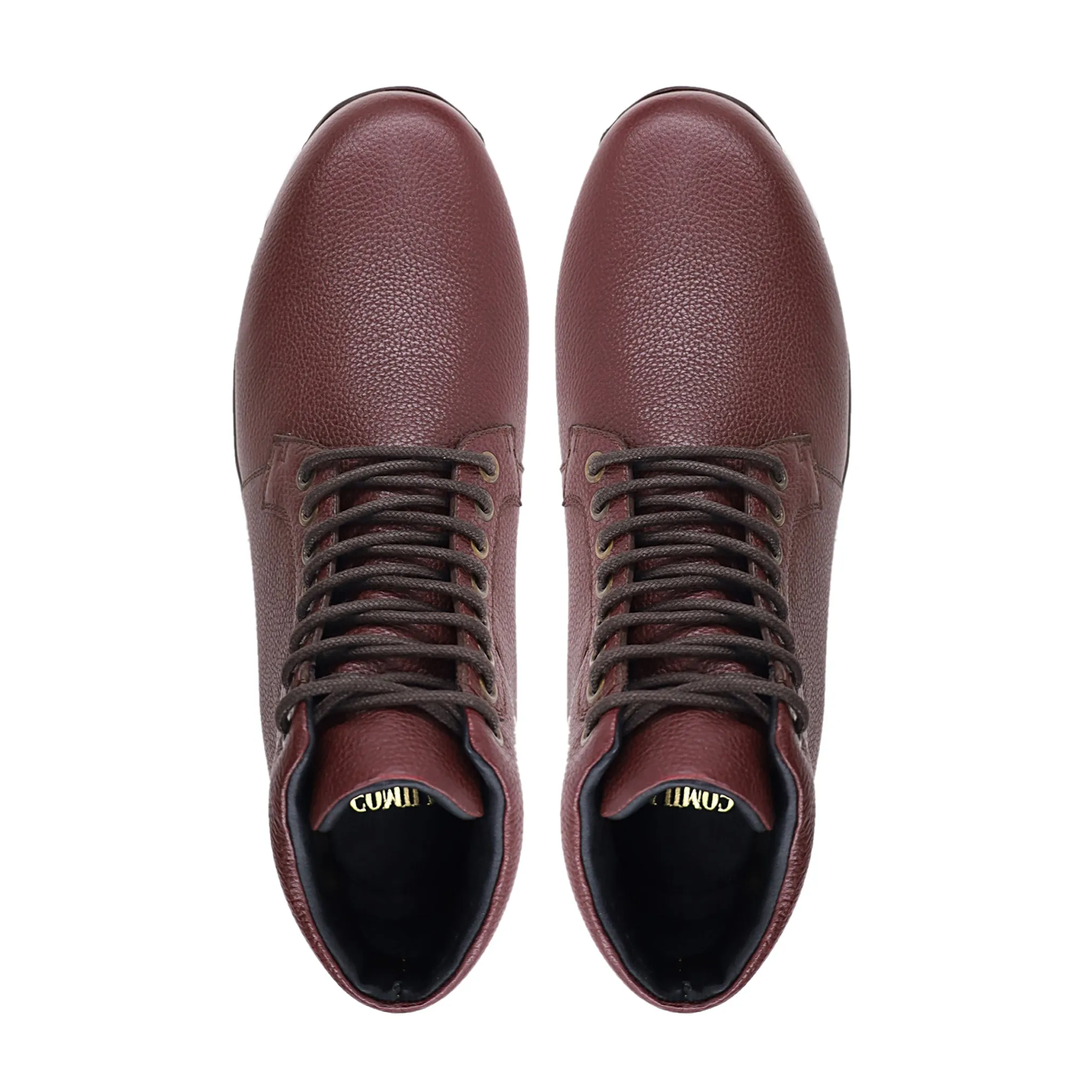 Kenta - Men's Oxblood Pebble Grain Leather Jogger