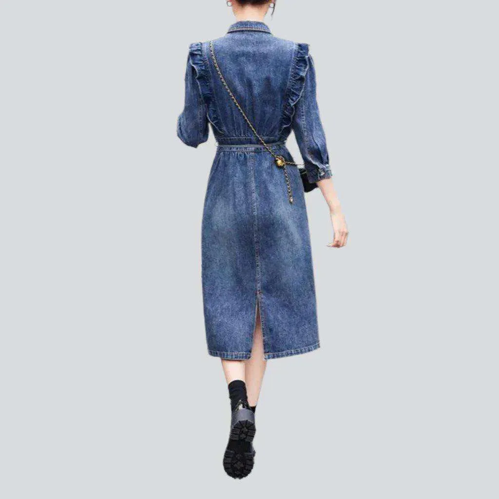 Long shift 90s denim dress