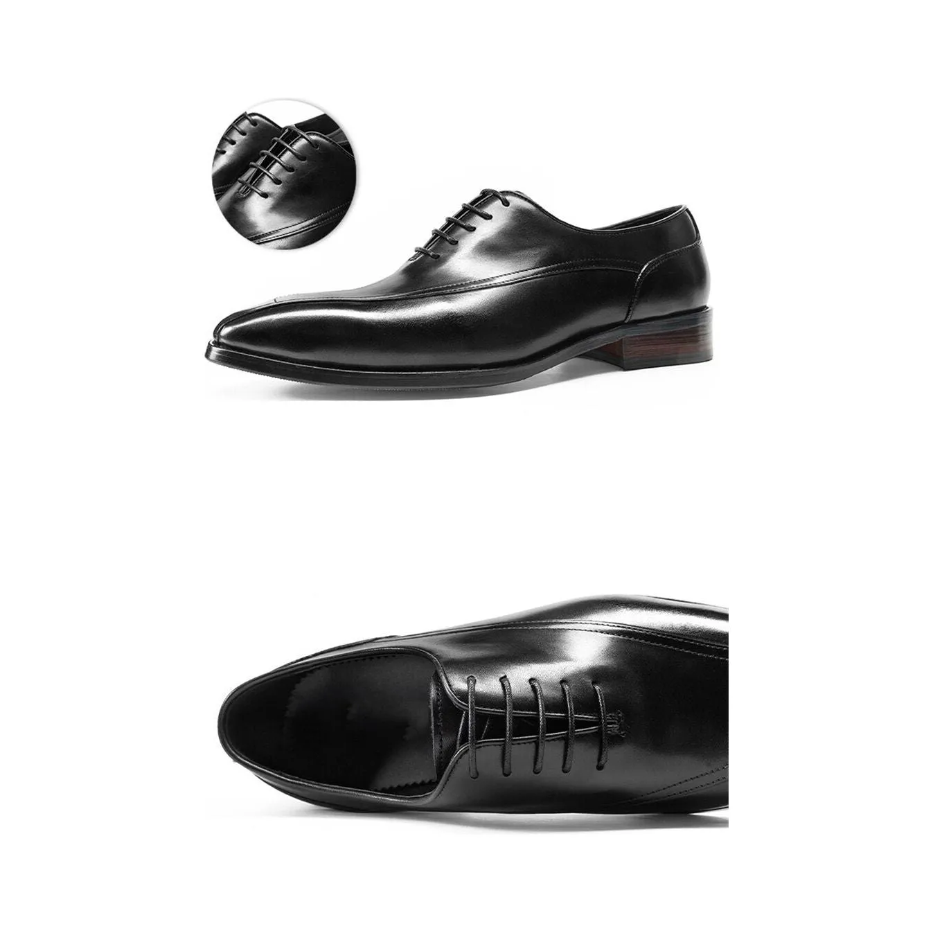 LuxeLace Exotic Brogue Leather Lace-Up Shoes