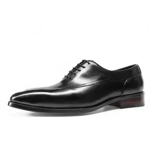 LuxeLace Exotic Brogue Leather Lace-Up Shoes