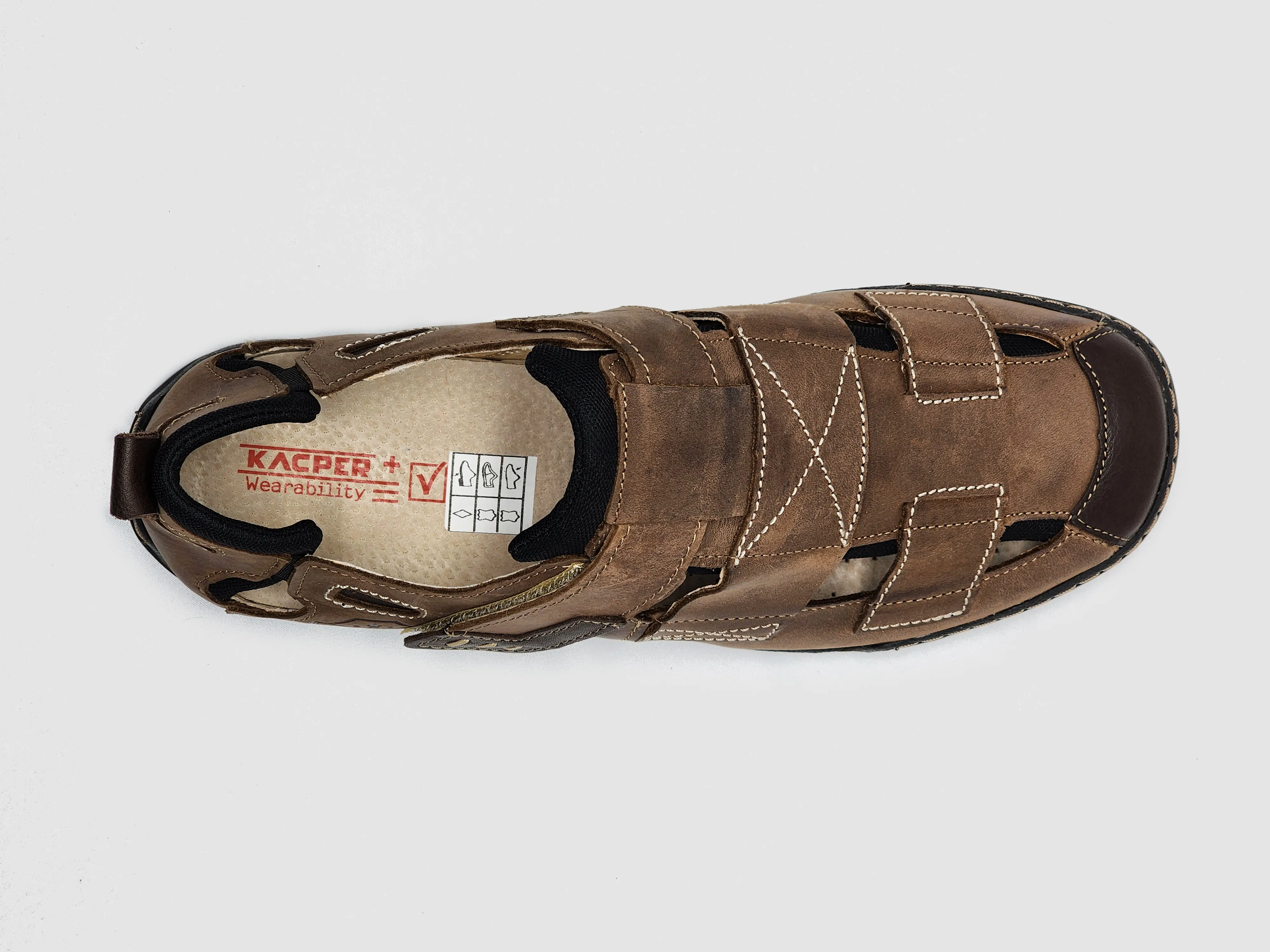 Men's Leather Sandals - Brown