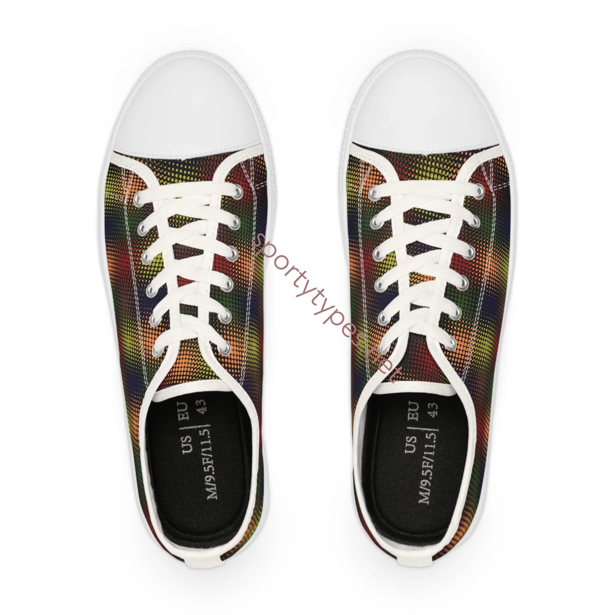 Men's Multicolored Canvas Low Top Sneakers