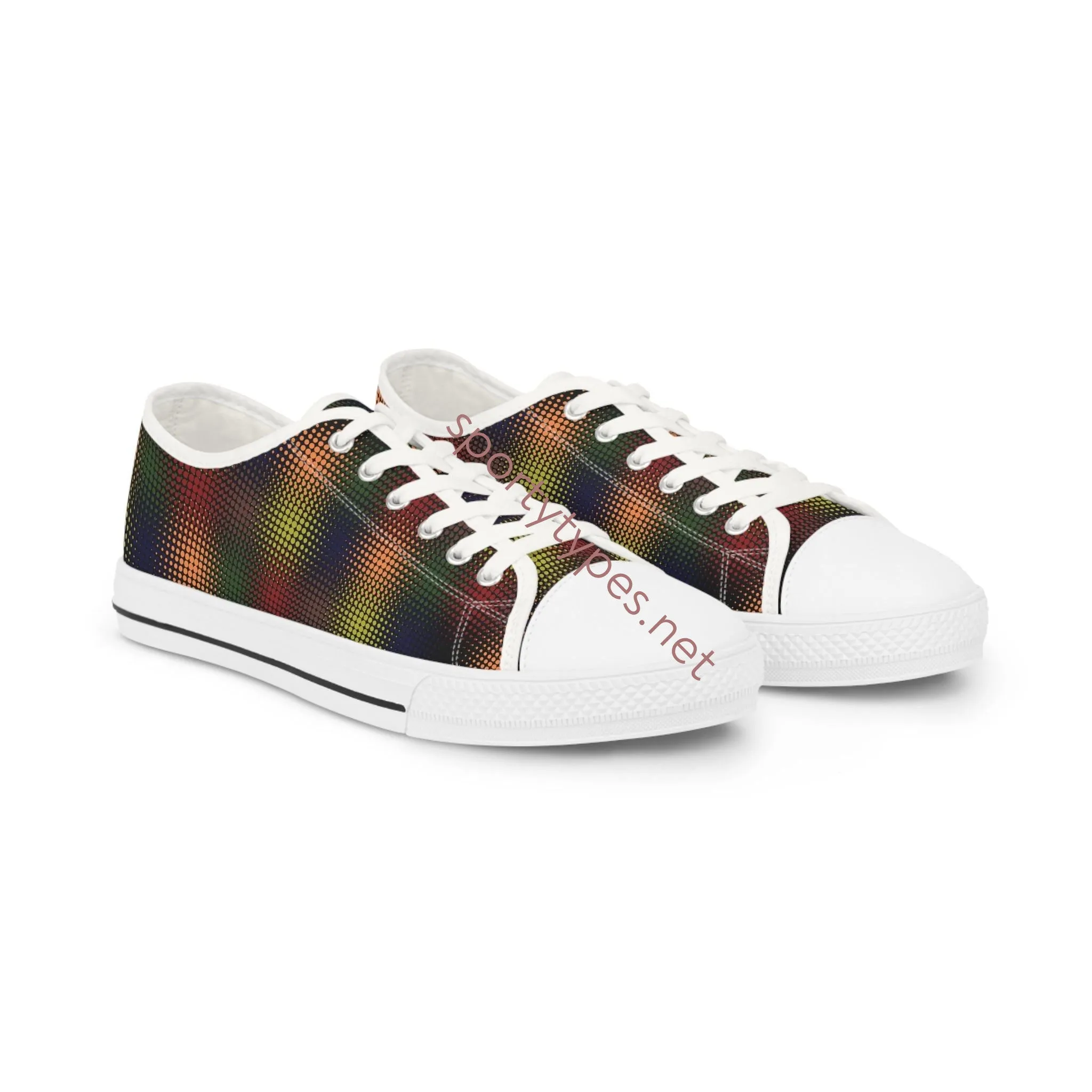 Men's Multicolored Canvas Low Top Sneakers