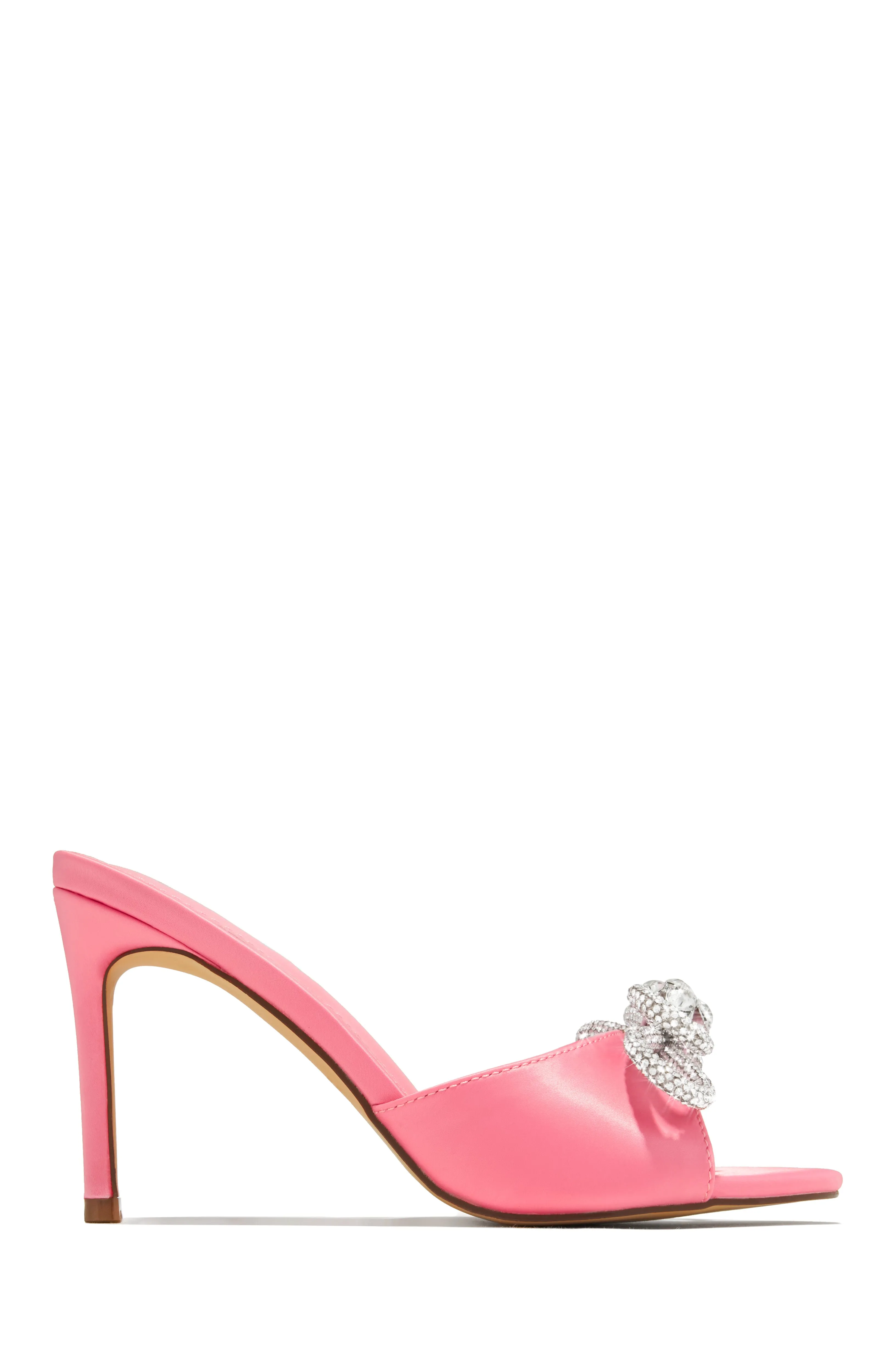 Mishelle Embellished Mule Heels - Clear