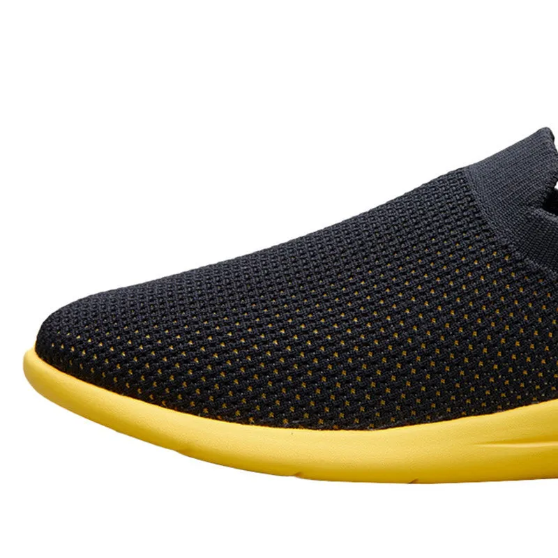 Neeman's Slip-On Casual Shoes for Men| Black & Yellow | Padded Insole