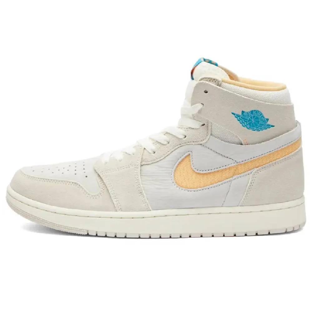 Nike Air Jordan 1 Zoom sneakers, white-yellow