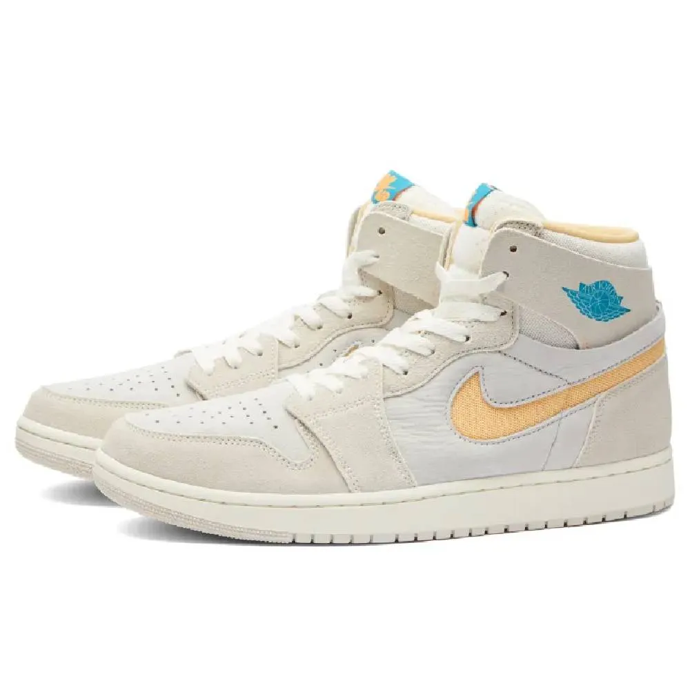 Nike Air Jordan 1 Zoom sneakers, white-yellow