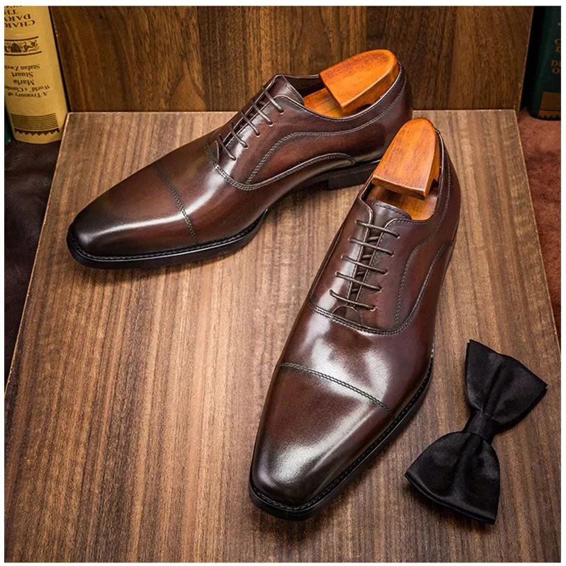 Opulent Oxford Exotic Pattern Formal Dress Shoes