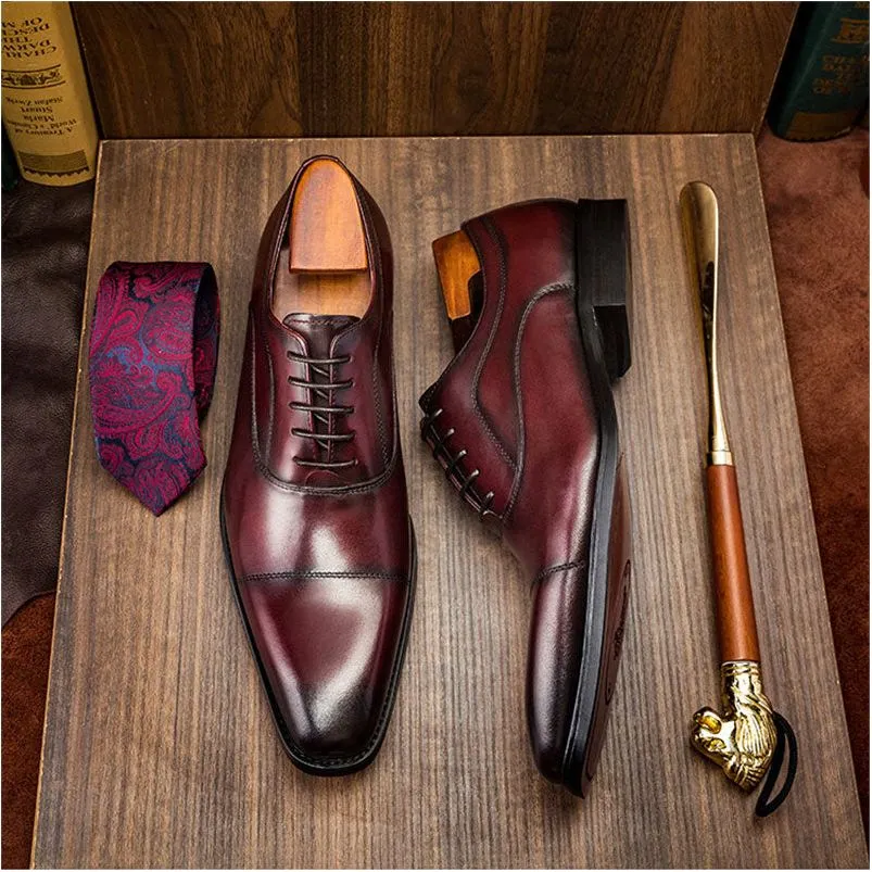 Opulent Oxford Exotic Pattern Formal Dress Shoes