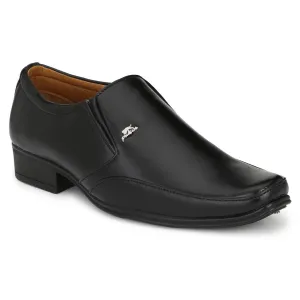 Premium Napa Leather Black Slip On Office Party Wear Formal Shoes