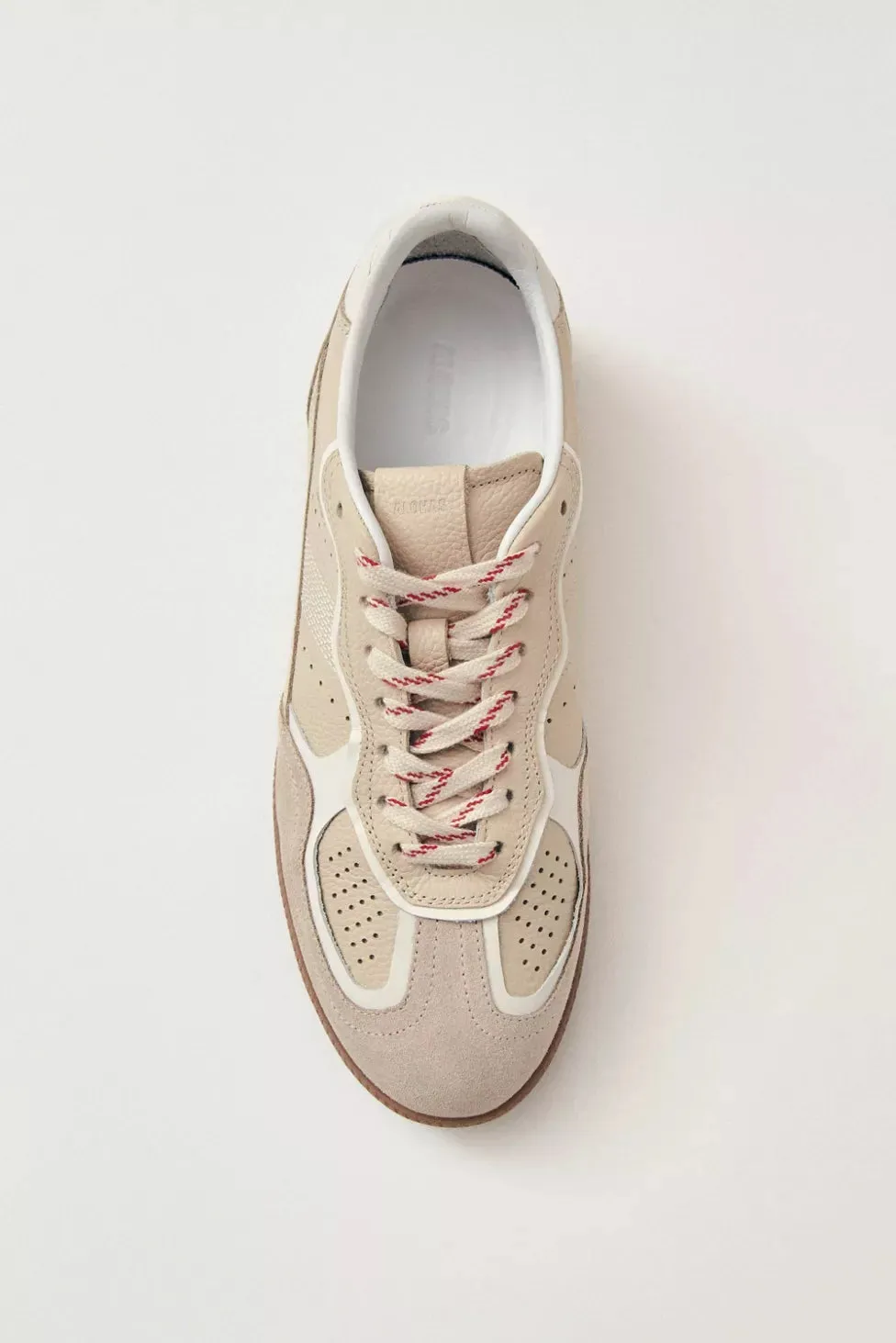 Rife Grain Cream Leather Sneakers