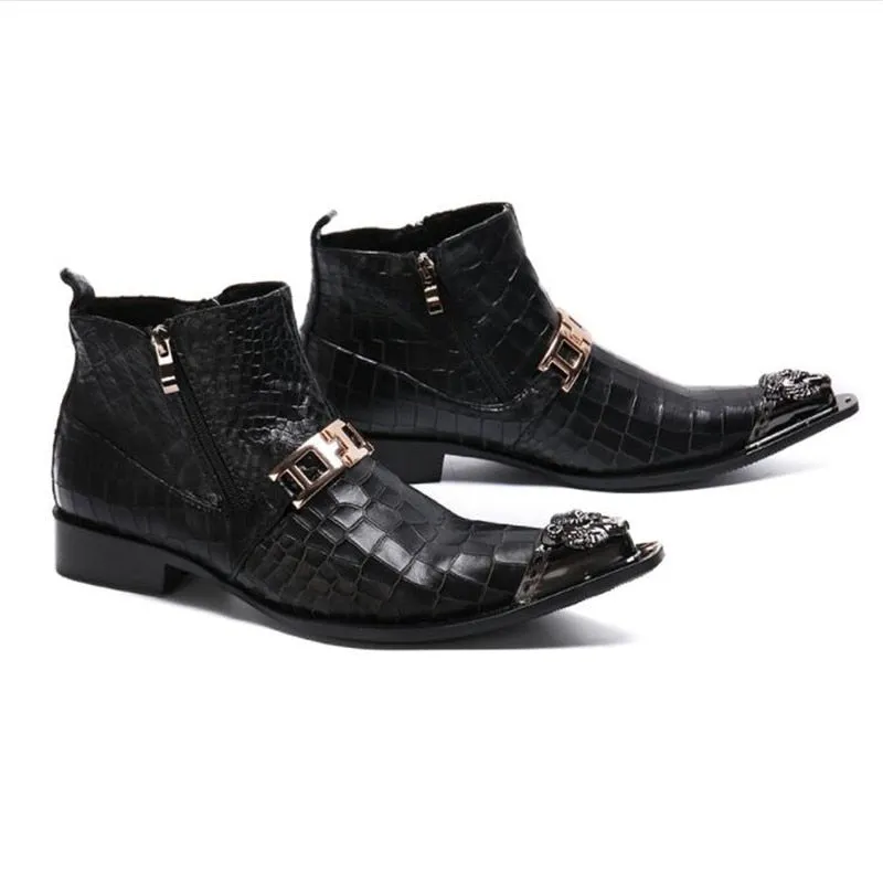 Snakeskin Chic Western Ankle Boots