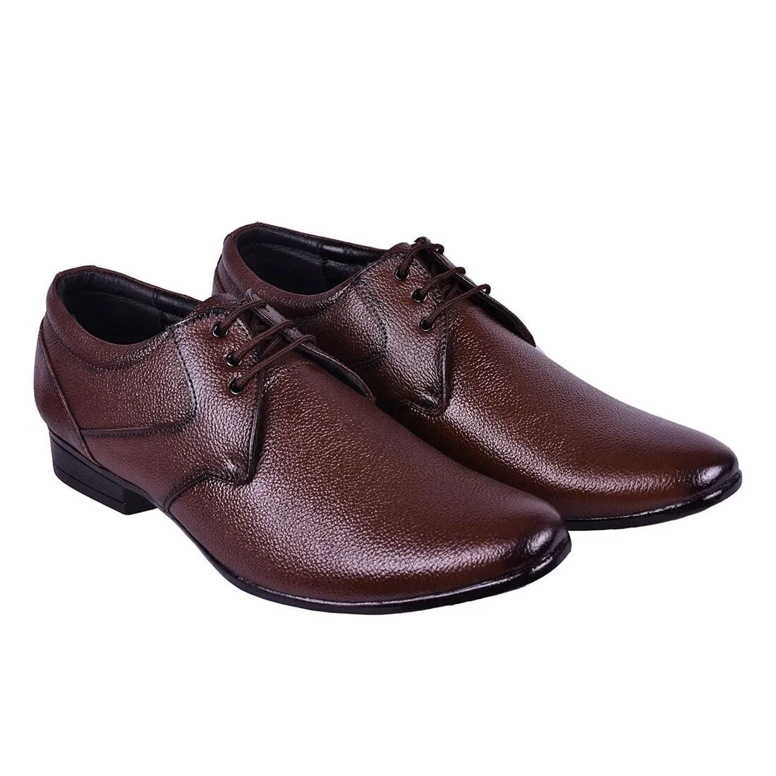 Somugi Genuine Leather Brown Formal Lace up Shoes