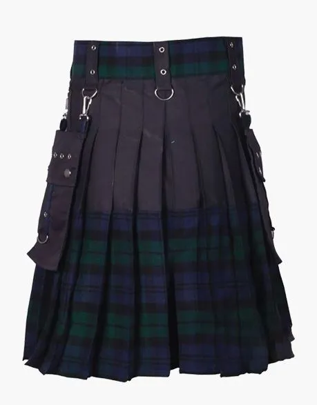 STYLISH BLACK WATCH HYBRID UTILITY KILT