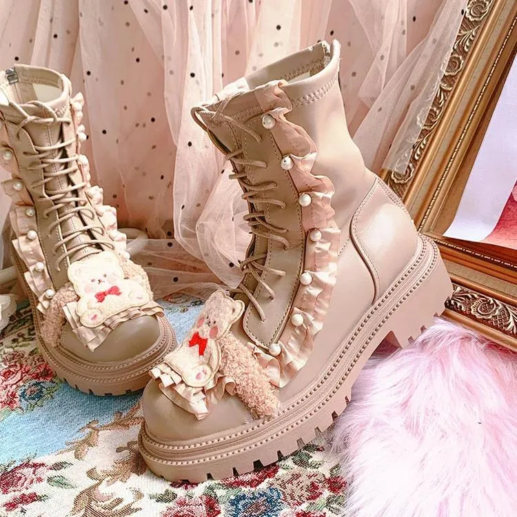 Teddy Bear Ankle Boots