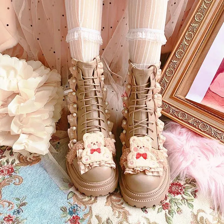 Teddy Bear Ankle Boots