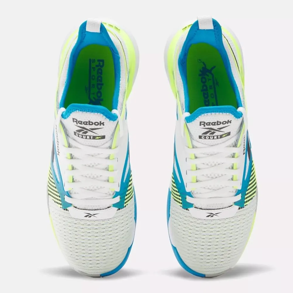 Unisex Nano Court Shoes White and Digital Lime