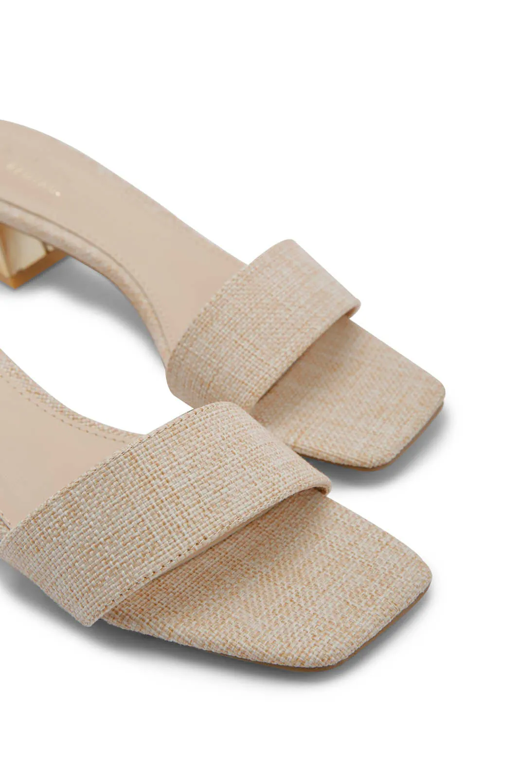 Women Beige Textured Mule