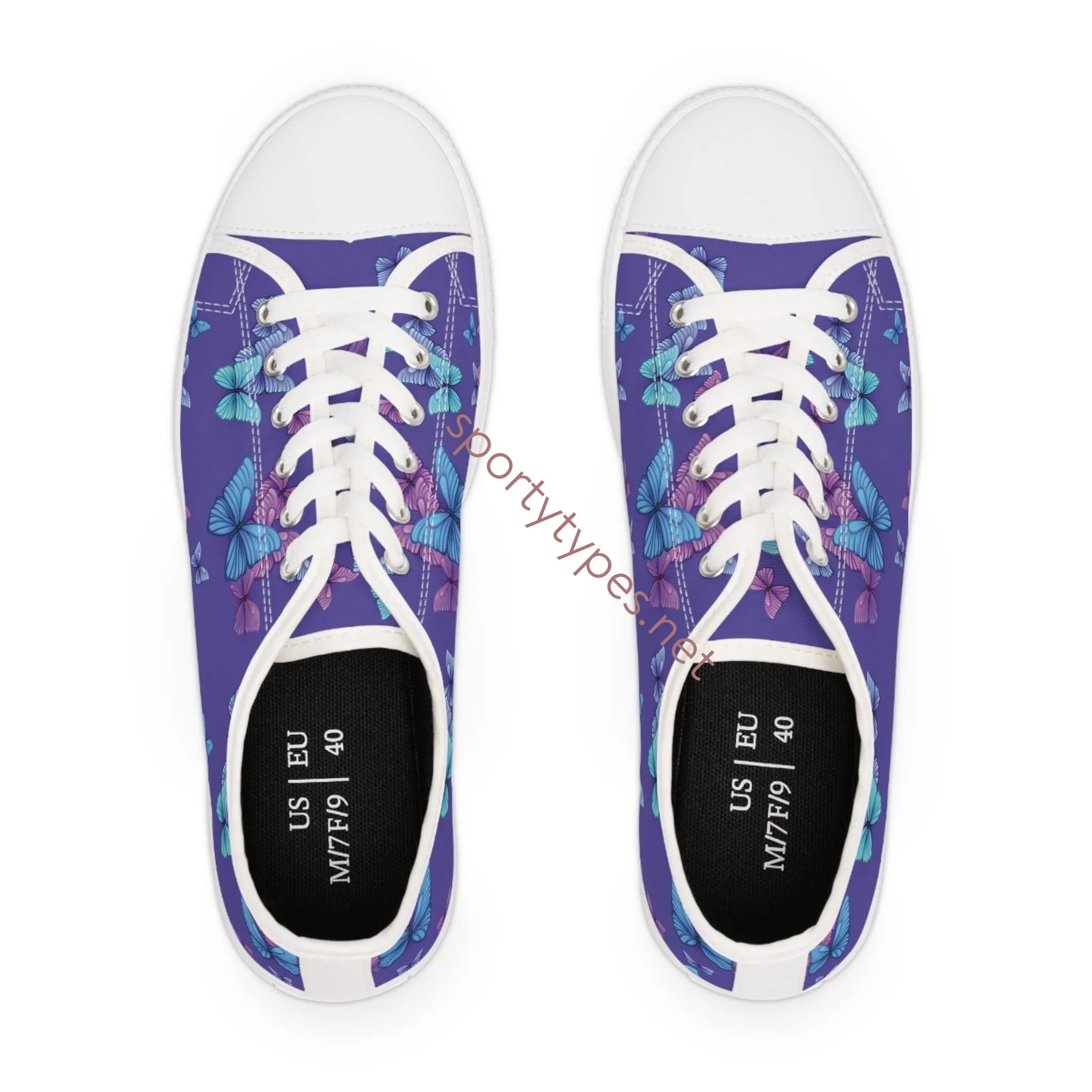 Women's Butterfly Low Top Canvas Sneakers